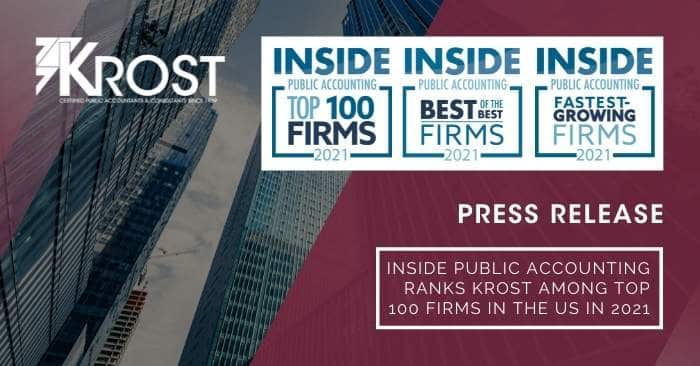INSIDE Public Accounting Ranks KROST Among Top 100 Firms in the US in 2021 INSIDE Public Accounting Ranks KROST Among Top 100 Firms in the US in 2021