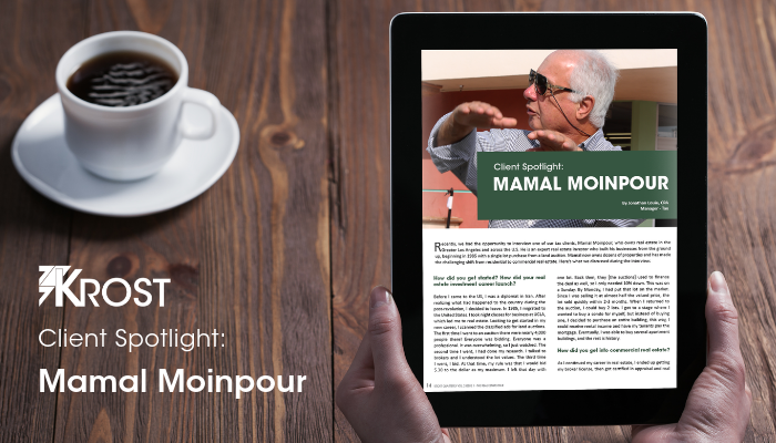 Client Spotlight: Mamal Moinpour Client Spotlight: Mamal Moinpour